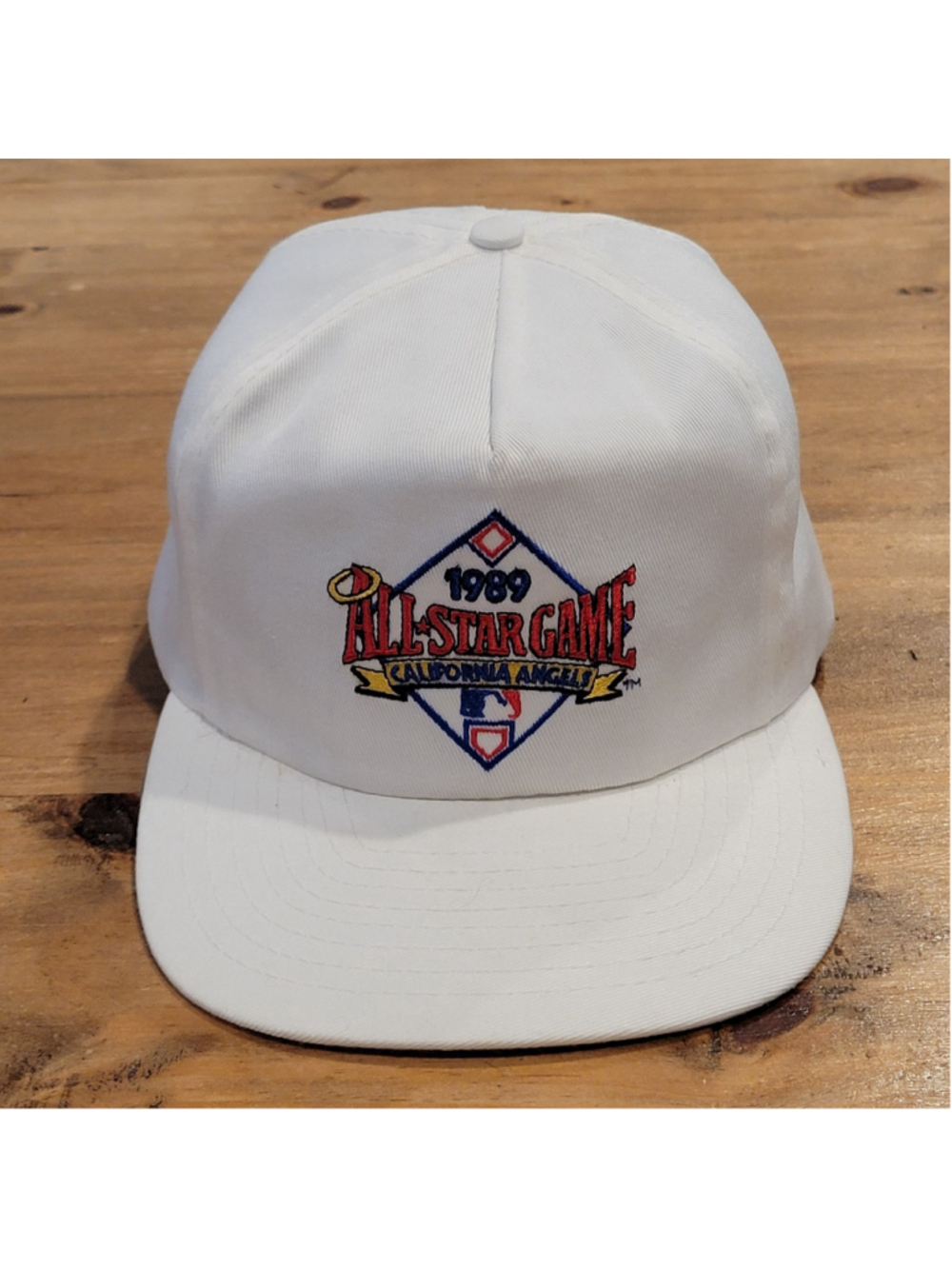 Vintage MLB 1989 All Star Game California Angels Hat White 80s ANNCO Baseball